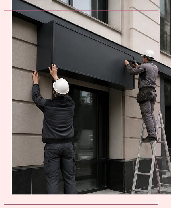 Изготовление и монтаж вывесок для компании в Курчатове